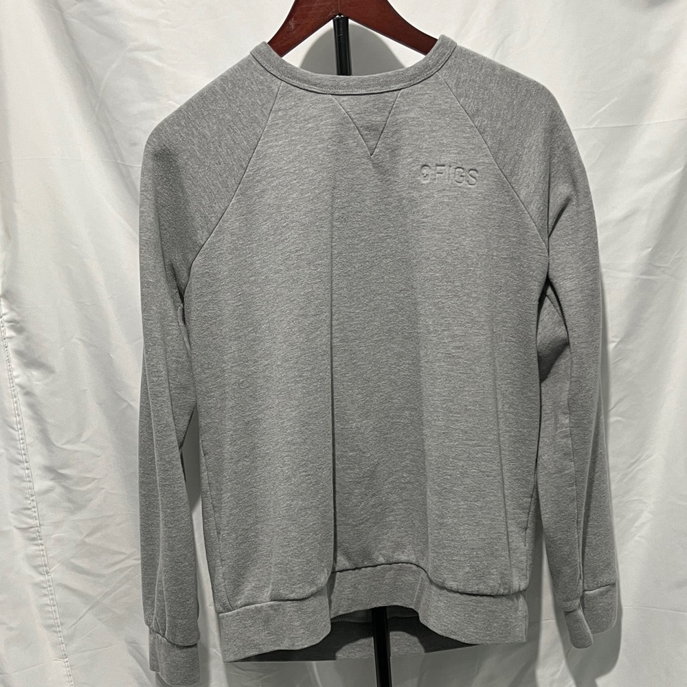 Figs Men's Crewneck Sweater in Gray